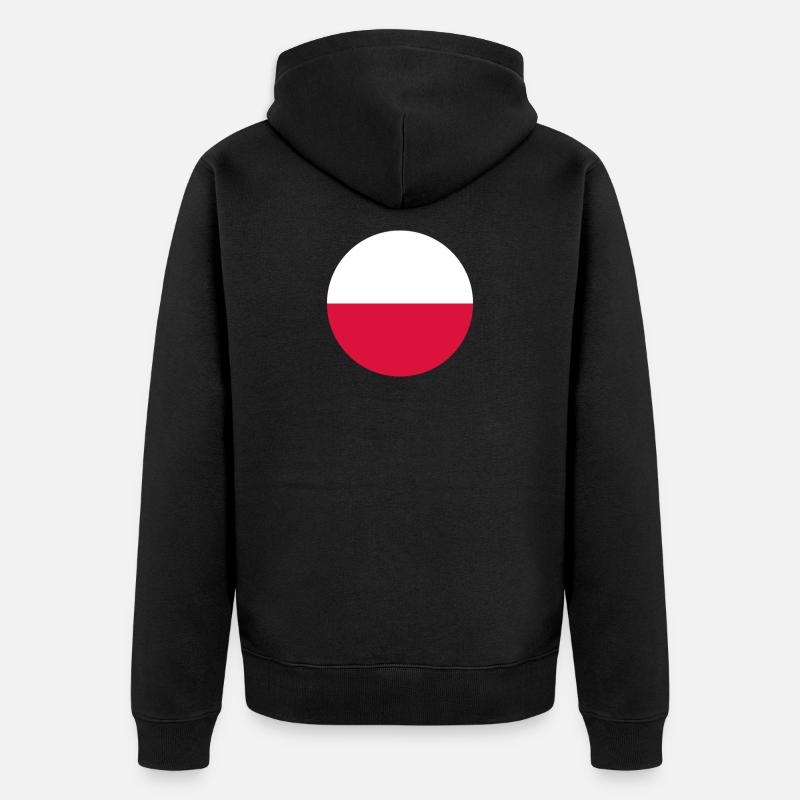 Pologne drapeau drapeau polonais - Veste à capuche bio Premium Unisexe - noir