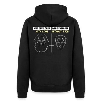 Programmeurs Pour Informaticien Bart Lustig - Veste à capuche bio Premium Unisexe - noir - Dos - Nico (187cm)