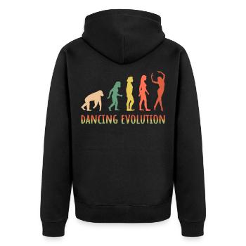 dancing evolution tanz tanzen entwicklung frauen - Unisex Premium Bio Zip Hoodie - Schwarz - Hinten - Nico (187cm)