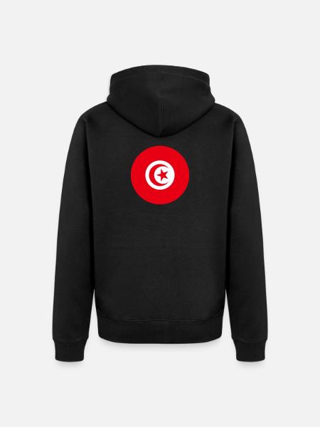 Tunisia Tunisian flag flag - Unisex Premium Organic Zip Hoodie - black