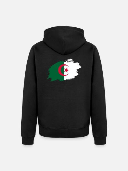 Algérie drapeau algérien drapeau - Veste à capuche bio Premium Unisexe - noir