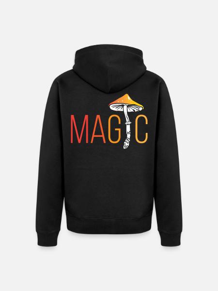 Magic Champignons Champignons Champignons - Veste à capuche bio Premium Unisexe - noir