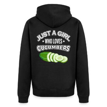 this is my human costume cucumber cucumber cucumber - Unisex Premium Organic Zip Hoodie - black - Back - Nico (187cm)