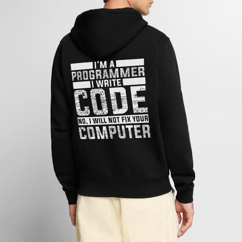 Programmer Developer - Code Nerd Geek Unisex Premium Organic Zip Hoodie