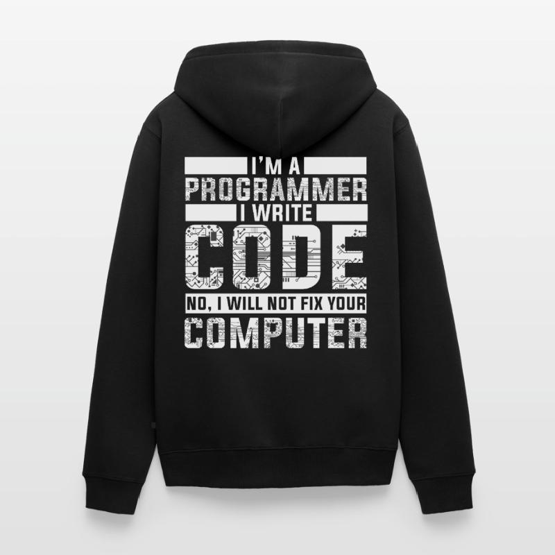 Programmer Developer - Code Nerd Geek Unisex Premium Organic Zip Hoodie