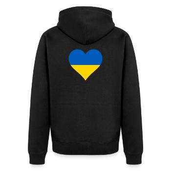 Ukraine drapeau ukrainien drapeau - Veste à capuche bio Premium Unisexe - noir - Dos - Nico (187cm)
