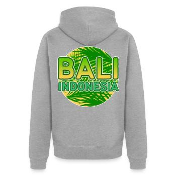 Bali - Veste à capuche bio Premium Unisexe - gris chiné - Dos - Nico (187cm)