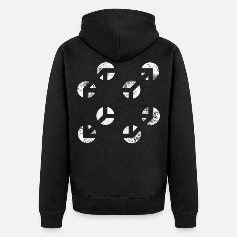würfel illusions tshirt - Unisex Premium Bio Zip Hoodie - Schwarz