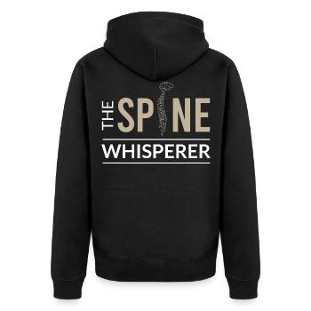 Physiothérapie - Veste à capuche bio Premium Unisexe - noir - Dos - Nico (187cm)