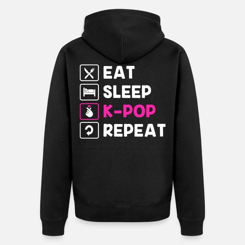 K-Pop - Veste à capuche bio Premium Unisexe - noir