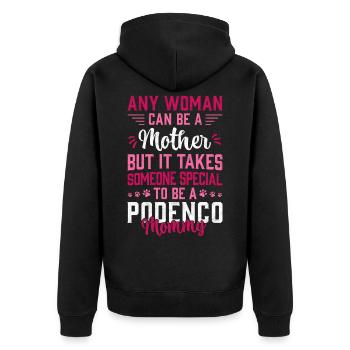 Podenco Mama cadeau de chien de chasse espagnol - Veste à capuche bio Premium Unisexe - noir - Dos - Nico (187cm)