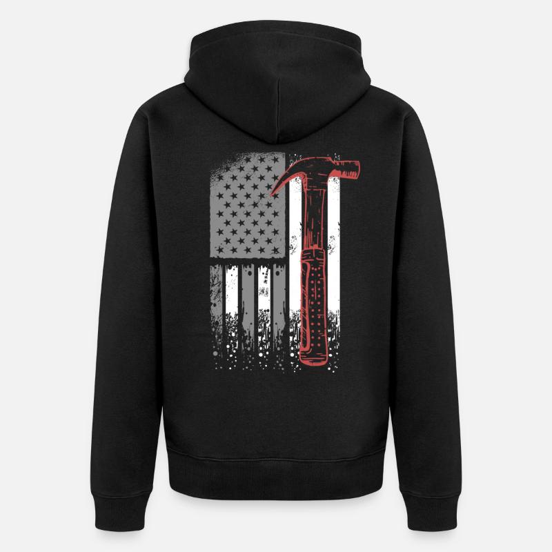 Menuisier menuisier menuisier - Veste à capuche bio Premium Unisexe - noir