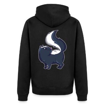 Doux putois graphismes puants Skunk cadeau - Veste à capuche bio Premium Unisexe - noir - Dos - Nico (187cm)