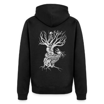 Tales of Yggdrasil - Veste à capuche bio Premium Unisexe - noir - Dos - Nico (187cm)