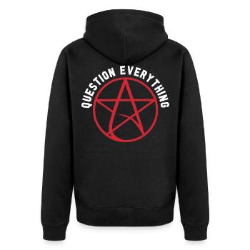 Athéiste Anti Relégion Athéisme Agnostique - Veste à capuche bio Premium Unisexe - noir - Dos - Nico (187cm)