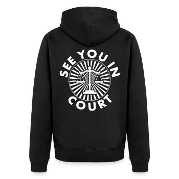 Lawyer Lawyer Law Lawyer - Unisex Premium Organic Zip Hoodie - black - Back - Nico (187cm)