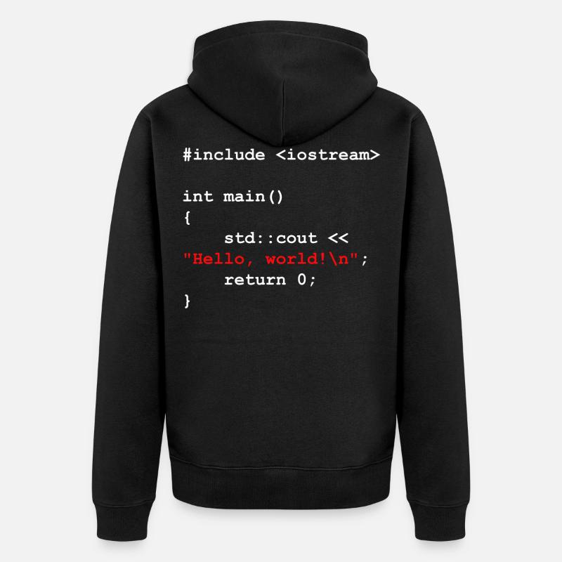 Programmierer Coder Software Entwickler - Unisex Premium Bio Zip Hoodie - Schwarz