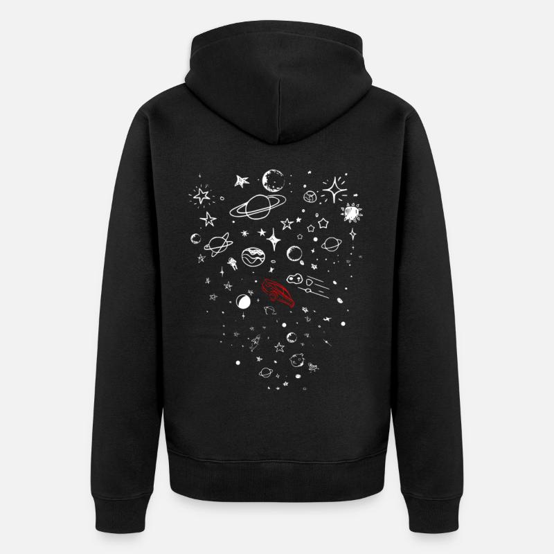 lance tesla dans le monde - Veste à capuche bio Premium Unisexe - noir