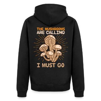 Cueilleur de champignons de champignons Cueilleur de champignons - Veste à capuche bio Premium Unisexe - noir - Dos - Nico (187cm)