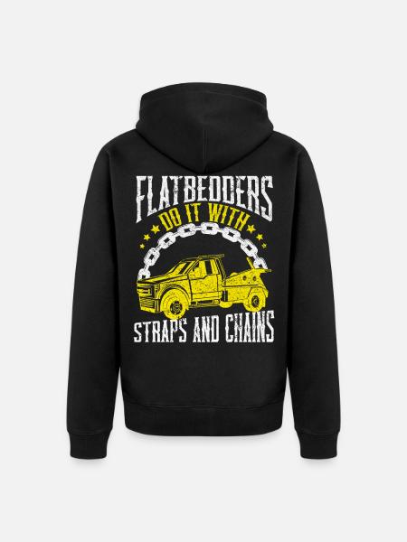Abschleppwagen Abschleppdienst Abschlepper - Unisex Premium Bio Zip Hoodie - Schwarz