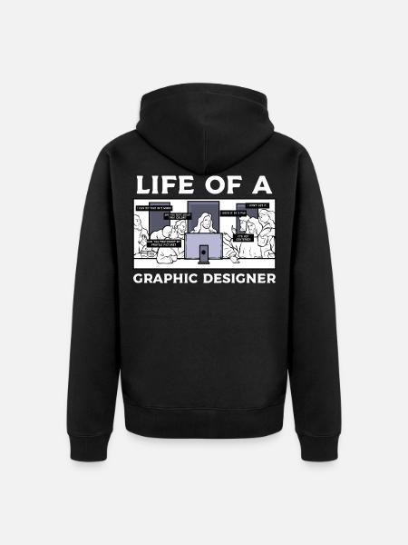 Graphiste designer graphique designer artiste - Veste à capuche bio Premium Unisexe - noir