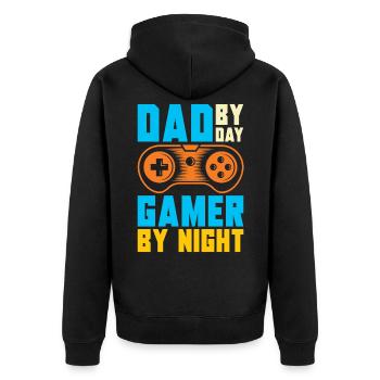 Gamer Gaming Video Games Videospiele - Unisex Premium Organic Zip Hoodie - black - Back - Nico (187cm)