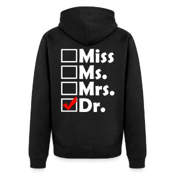 Médecin médecin spécialiste médecin - Veste à capuche bio Premium Unisexe - noir - Dos - Nico (187cm)