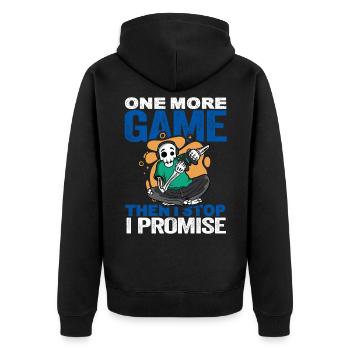 Gamer Gaming Video Games Videospiele - Unisex Premium Organic Zip Hoodie - black - Back - Nico (187cm)