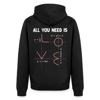 Maths Professeur Mathe maths Matheduceur Mathématiques - Veste à capuche bio Premium Unisexe - noir - Dos - Nico (187cm)