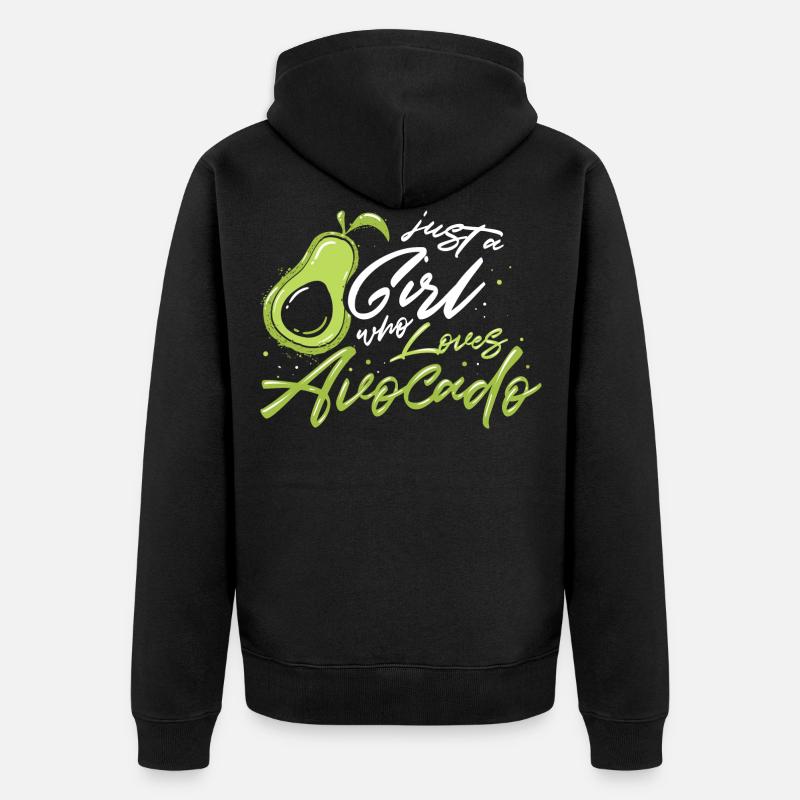 Avocado - Unisex Premium Bio Zip Hoodie - Schwarz