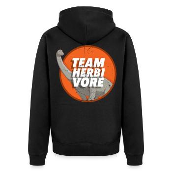 Vegan Veganer - Veste à capuche bio Premium Unisexe - noir - Dos - Nico (187cm)