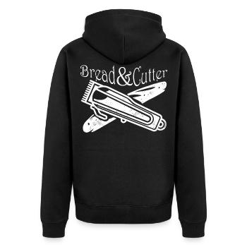 Barber Barber Hairdresser Barber Barbershop - Unisex Premium Organic Zip Hoodie - black - Back - Nico (187cm)