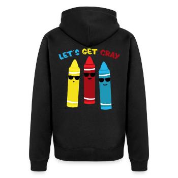 Crayons de cire Crayons à la craie Peinture - Veste à capuche bio Premium Unisexe - noir - Dos - Nico (187cm)