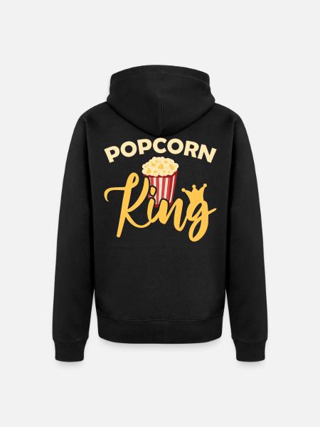 popcorn - Unisex Premium Organic Zip Hoodie - black