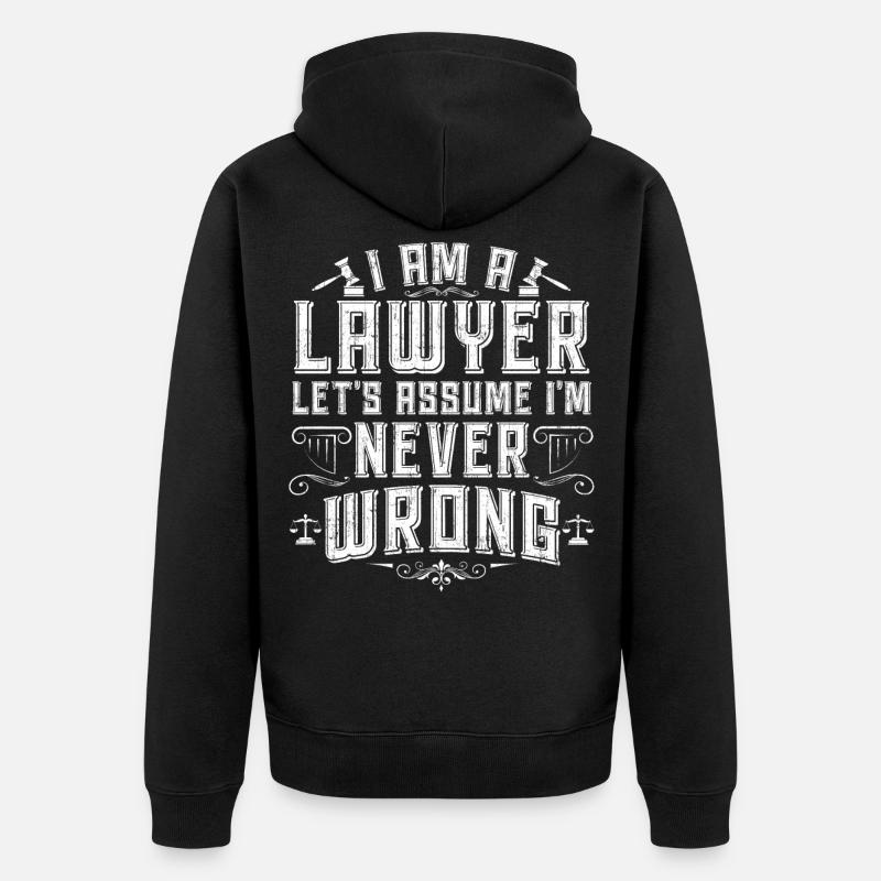 Avocat juriste avocat avocat - Veste à capuche bio Premium Unisexe - noir
