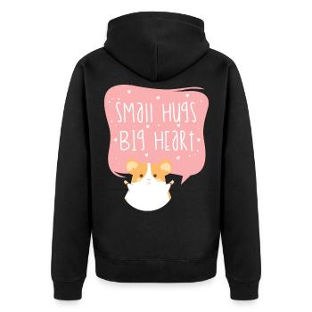 Hamster - Veste à capuche bio Premium Unisexe - noir - Dos - Nico (187cm)