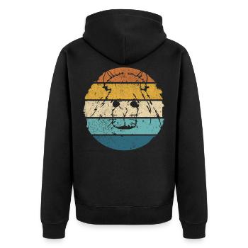 Retro Capybara Vintage Cochon d’eau rongeur - Veste à capuche bio Premium Unisexe - noir - Dos - Nico (187cm)