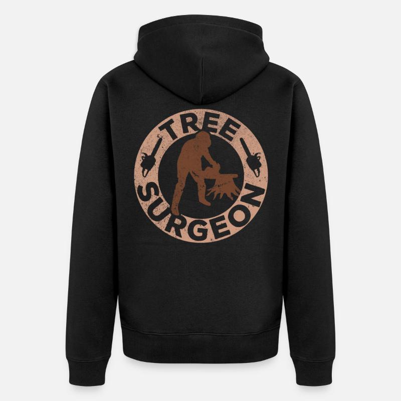 Baumklettern Baumpfleger Arborist Baumkletterer - Unisex Premium Bio Zip Hoodie - Schwarz
