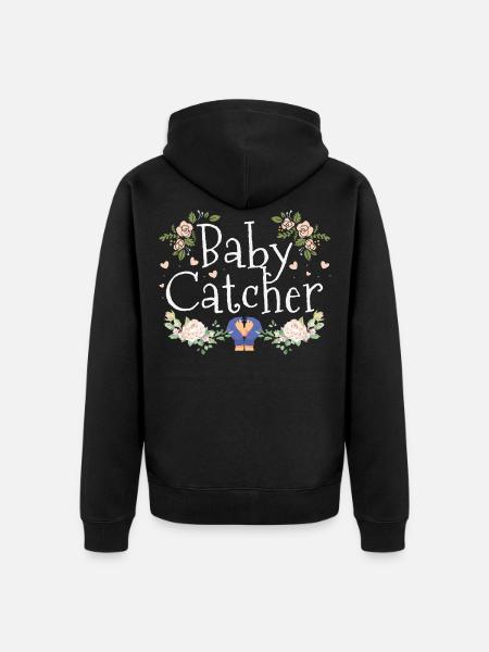 Hebamme Geburtshelfer - Unisex Premium Bio Zip Hoodie - Schwarz