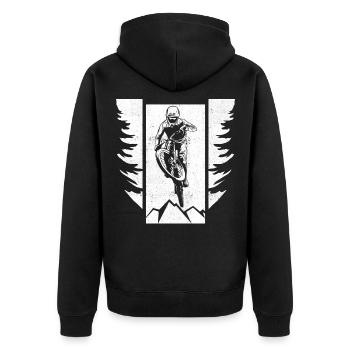 Cross Country VTT Mountain Bike - Veste à capuche bio Premium Unisexe - noir - Dos - Nico (187cm)