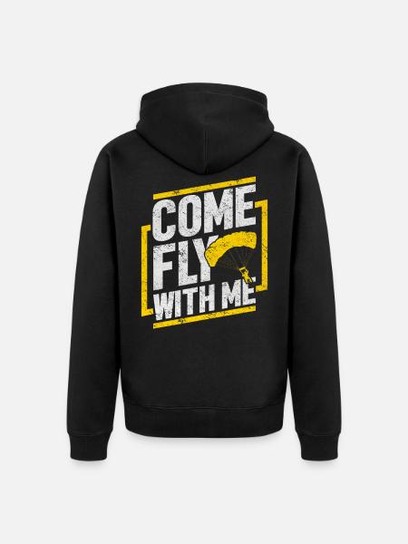 Skydiving Skydiving Sky Diving - Unisex Premium Organic Zip Hoodie - black