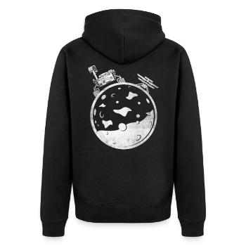 Mars Planet Espace Spatial - Veste à capuche bio Premium Unisexe - noir - Dos - Nico (187cm)