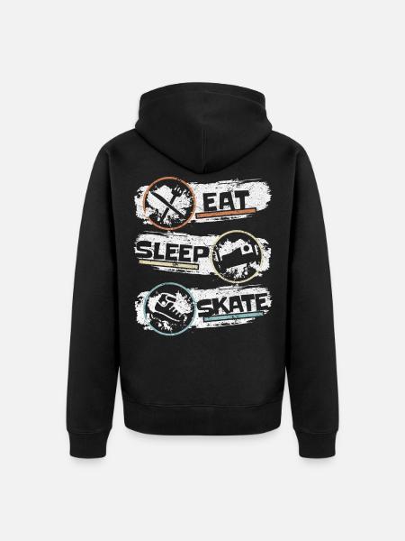 Roller Skates Running Roller Skates - Unisex Premium Organic Zip Hoodie - black