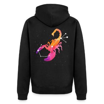 Scorpion Signe astrologique Horoscope Astrologie - Veste à capuche bio Premium Unisexe - noir - Dos - Nico (187cm)