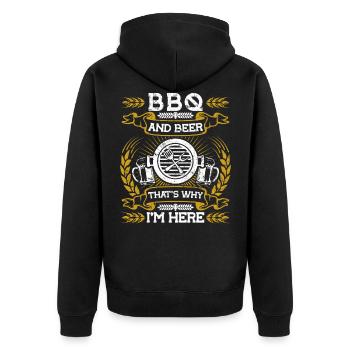 Grillen Grillmeister BBQ Barbecue Roi - Veste à capuche bio Premium Unisexe - noir - Dos - Nico (187cm)