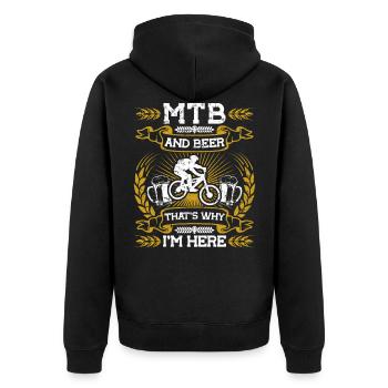 VTT VTT - Veste à capuche bio Premium Unisexe - noir - Dos - Nico (187cm)