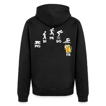 Natation Nageurs - Veste à capuche bio Premium Unisexe - noir - Dos - Nico (187cm)