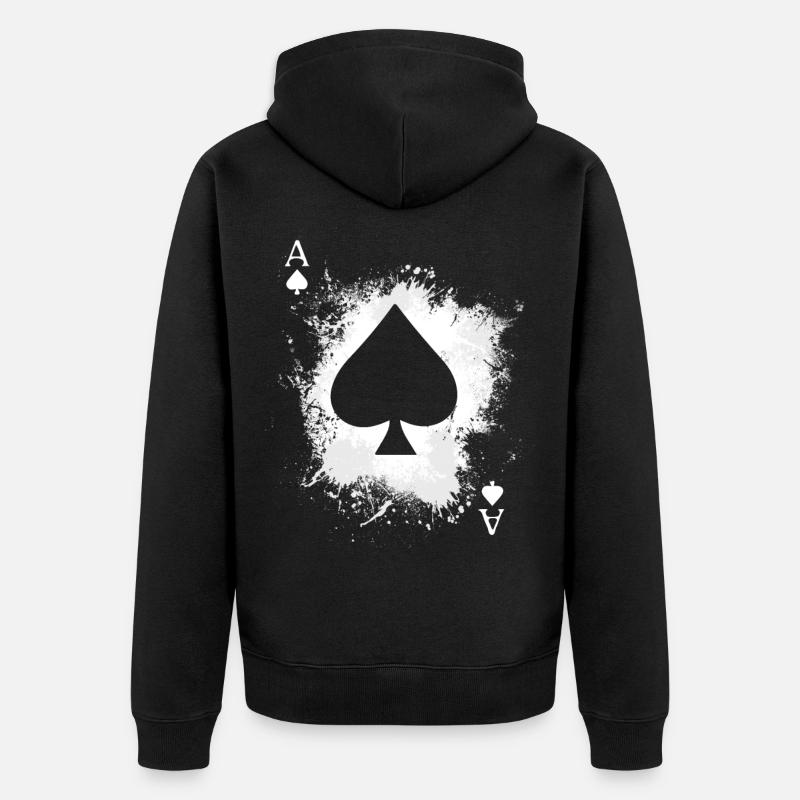 Poker Pokerspieler Texas Holdem - Veste à capuche bio Premium Unisexe - noir