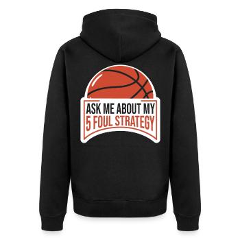 Basketteur - Veste à capuche bio Premium Unisexe - noir - Dos - Nico (187cm)