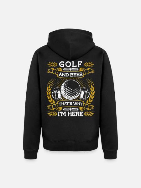 Golfeur Golf golf golf golf - Veste à capuche bio Premium Unisexe - noir
